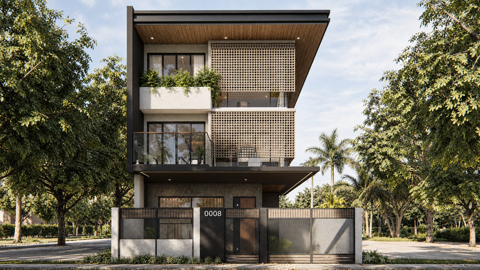 Malana Residence modern tropical exterior