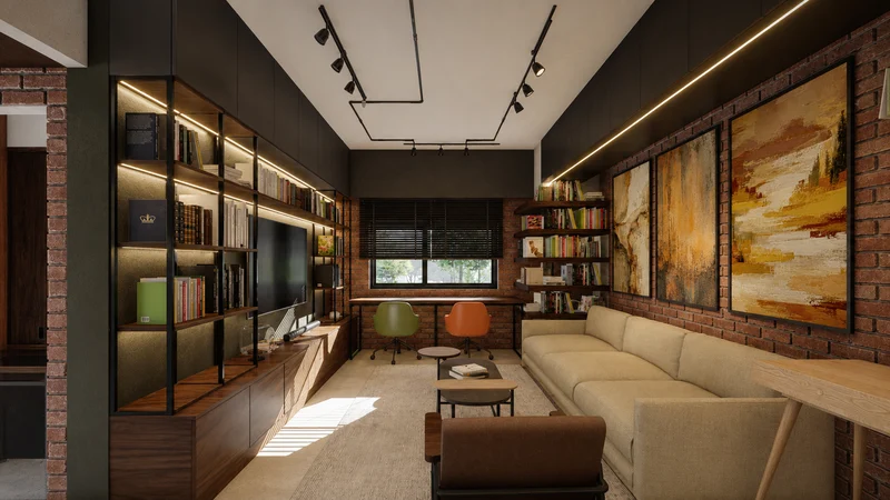 Yabut Condominium Unit modern industrial interior